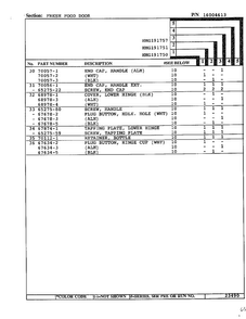 Fresh Food Door Page 3 Diagram and Parts List for 19175  Admiral Refrigerator