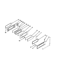 Upper Door Parts Diagram and Parts List for JGR8890ADP22  Jenn-Air Range