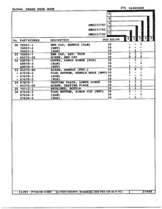 Fresh Food Door Page 3 Diagram and Parts List for 211740  Admiral Refrigerator