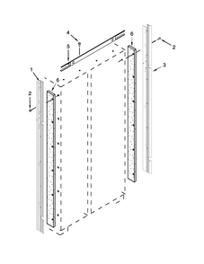 Cabinet Trim Parts Diagram and Parts List for JS48NXFXDE00  Jenn-Air Refrigerator