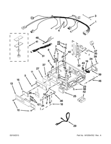 Control Panel And Separator Parts Diagram and Parts List for MLG24PDAGW3  Maytag Dryer