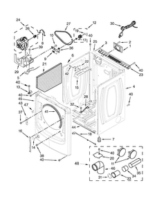 Cabinet Parts Diagram and Parts List for MGD6000AG1  Maytag Dryer