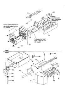 Icemaker Assembly Diagram and Parts List for BC21VW-P1325016WW  Amana Refrigerator