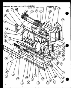 Chassis Mechanical Parts Assembly (pth15350edg/p1113204r) (pth12350edg/p1113205r) Diagram and Parts List for 230V,40KW  Amana Air Conditioner