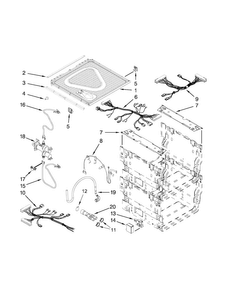 Frame And Lid Parts Diagram and Parts List for MDD8000AWS0  Maytag Dishwasher