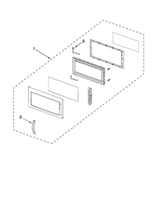 Door Parts Diagram and Parts List for AMV2174VAW3  Amana Microwave