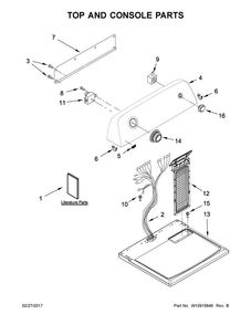 Part Location Diagram of W11027112 Whirlpool PANEL-CNTL