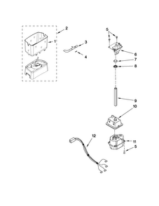 Motor And Ice Container Parts Diagram and Parts List for MSD2559XEB03  Maytag Refrigerator