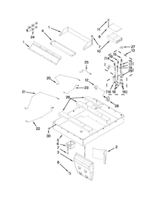 Burner Box Assembly Diagram and Parts List for JGD3536BB00  Jenn-Air Cooktop
