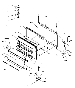Freezer Door Diagram and Parts List for TC18A3L-P1181812WL  Amana Refrigerator