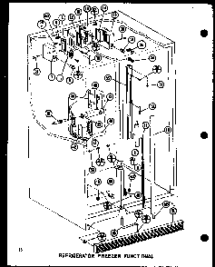 Refrigerator Freezer Functional Diagram and Parts List for SLDI25F-P7642103W  Amana Refrigerator
