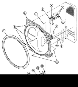 Roller Assy Diagram and Parts List for SSE907LF1500  Speed Queen Dryer