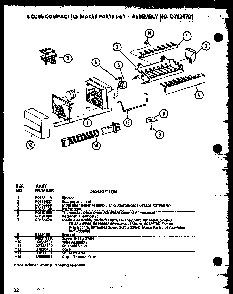 8 Cube Compact Ice Maker Diagram and Parts List for SZDE27KPL-P1110603WL  Amana Refrigerator