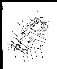 Maintop And Burners Diagram and Parts List for SBP26ZZW-P1142376NW  Amana Range