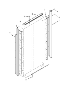 Cabinet Trim Parts Diagram and Parts List for JS42PPDUDB20  Jenn-Air Refrigerator