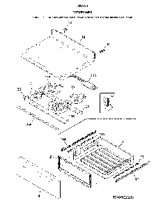 Top/Drawer Diagram and Parts List for 79093012316  Kenmore Range