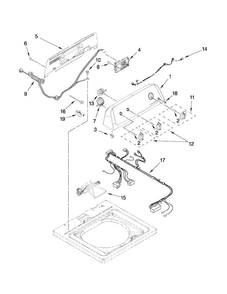 Part Location Diagram of WPW10468345 Whirlpool Console