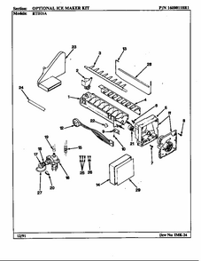 Optional Ice Maker Kit Diagram and Parts List for RTD21A-AH71F  Maytag Refrigerator