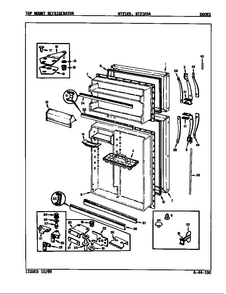 Doors Diagram and Parts List for NT21K9A 9A05C Admiral Refrigerator