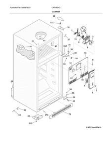 Cabinet Diagram and Parts List for CRT182HQB3  Crosley Refrigerator