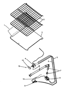 Oven Components Diagram and Parts List for RBK24AA0-P1142945NW  Amana Range