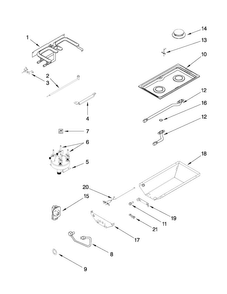 Part Location Diagram of 3801F704-51 Whirlpool BRACKET