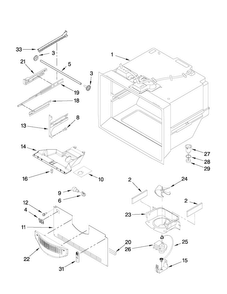 Freezer Liner Parts Diagram and Parts List for ABB2224WEW2  Amana Refrigerator