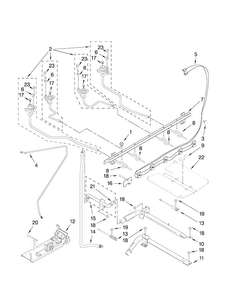 Manifold Parts Diagram and Parts List for MGR5765QDB2  Maytag Range