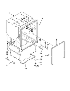 Tub And Frame Parts Diagram and Parts List for MDB6769PAB1  Maytag Dishwasher