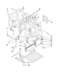 Chassis Parts Diagram and Parts List for JES9900BAF19  Jenn-Air Range