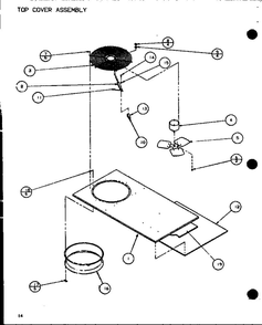 Top Cover Assembly Diagram and Parts List for FADM3A P9851002C Amana Air Conditioner