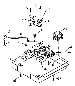 Door Latch Diagram and Parts List for AOR27DE-P1132341NE  Amana Microwave