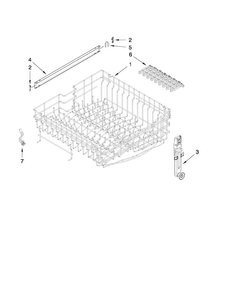 Upper Rack And Track Parts Diagram and Parts List for MDBH969AWB1  Maytag Dishwasher