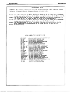 Explanation Of Notes Diagram and Parts List for 19972C  Admiral Refrigerator