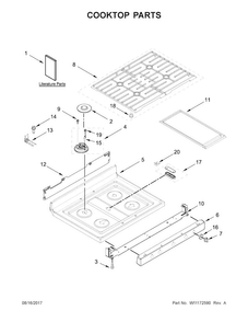 Part Location Diagram of W10724448 Whirlpool PANL-MNFLD