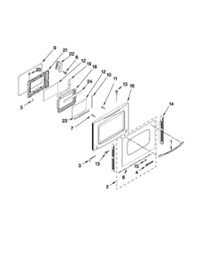 Door Parts Diagram and Parts List for JGS8850CDS01  Jenn-Air Range