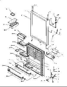 Refrigerator Door Assembly Diagram and Parts List for TR22S4-P1196201WL  Amana Refrigerator