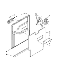 Part Location Diagram of W10203664 Whirlpool DOOR-INNER