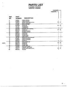 Control Panel And Electric Parts Page 2 Diagram and Parts List for 5796  Amana Air Conditioner