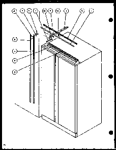 Section 8 Diagram and Parts List for SDB20H-P7836031W  Amana Refrigerator