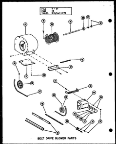 Belt Drive Blower Parts 3 Diagram and Parts List for GC-120DE P96331-8F Amana Furnace