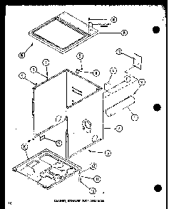 Cabinet Diagram and Parts List for CE3402L P1118309WL Amana Dryer