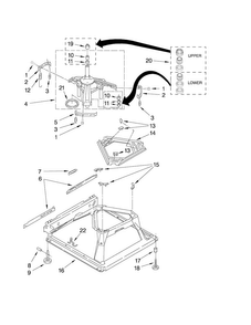 Machine Base Parts Diagram and Parts List for MVWC5ESXW0  Maytag Washer