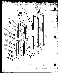 Freezer Door Diagram and Parts List for SZDE27MPL-P1124403WL  Amana Refrigerator