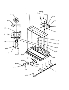 Compressor Compartment Diagram and Parts List for BX22A2-P1161606W  Amana Refrigerator