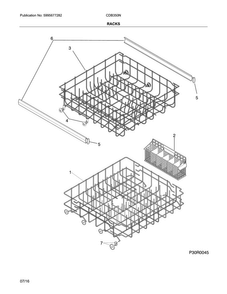 Racks Diagram and Parts List for CDB350NB7B  Crosley Dishwasher