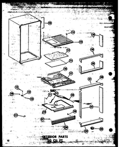 Interior Parts 20 Cu. Ft. Diagram and Parts List for T16W-P60303-53W  Amana Refrigerator