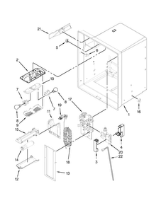 Refrigerator Liner Parts Diagram and Parts List for AFI2539ERM01  Amana Refrigerator