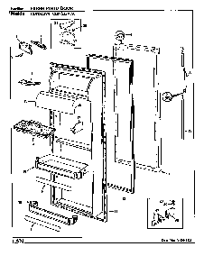Fresh Food Door Diagram and Parts List for CDNS22V9A BR35E Maytag Refrigerator