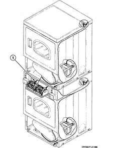 Harnesses 1 Diagram and Parts List for SSE517LF1500  Speed Queen Dryer